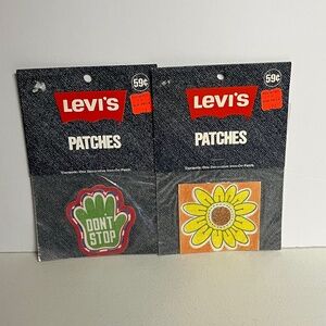 Vintage Levis Sunflower Don't Stop Iron On Patch Patches Sealed DIY Jeans Jacket